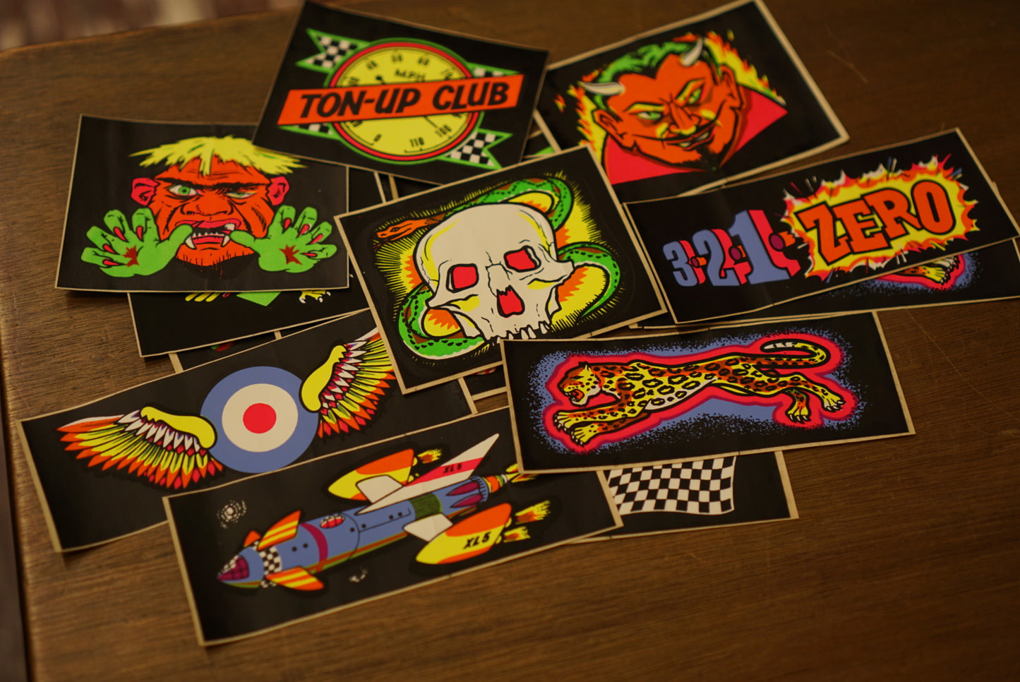 1960's Neon Stickers