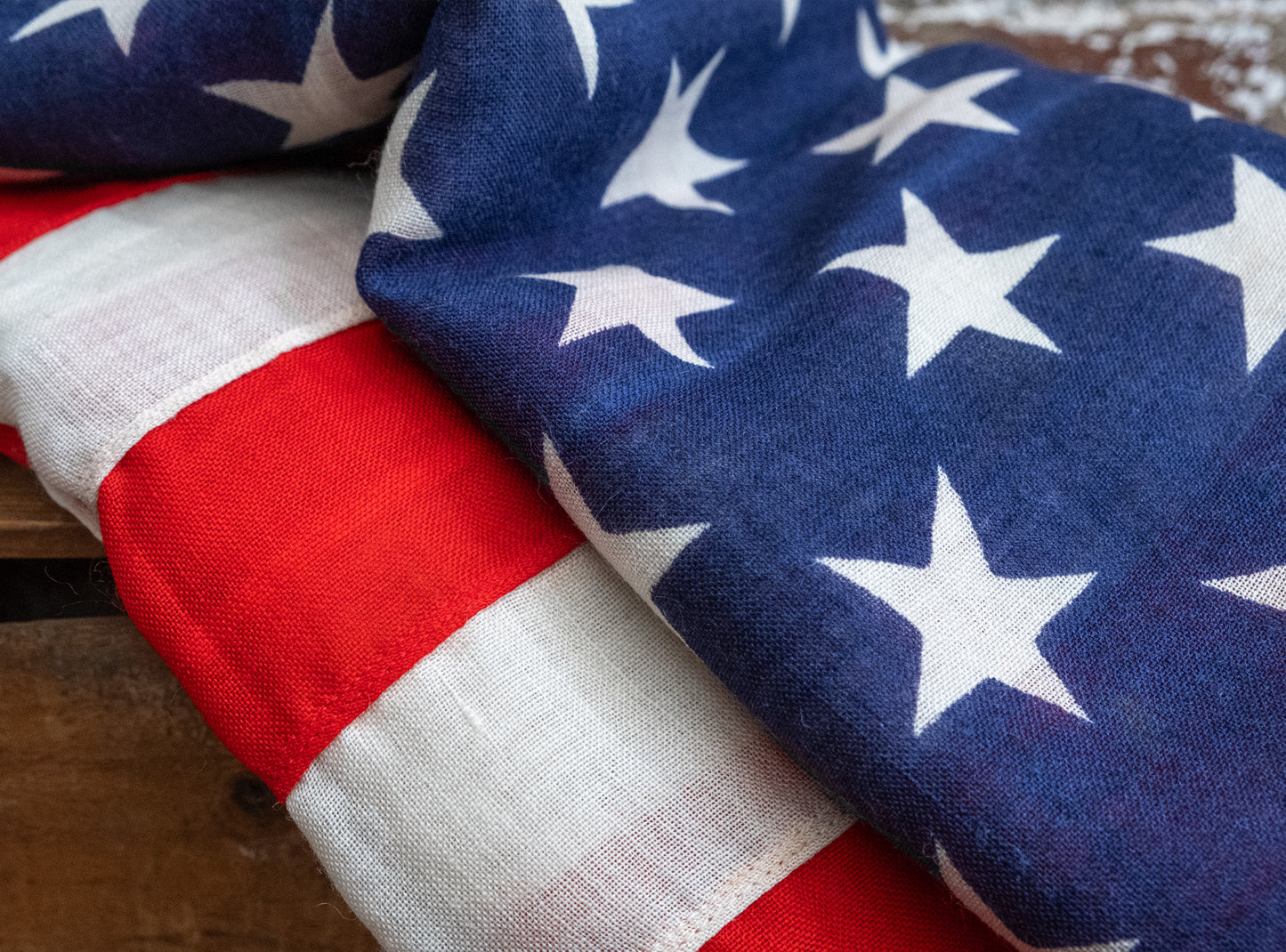 Vintage Woven American Flag