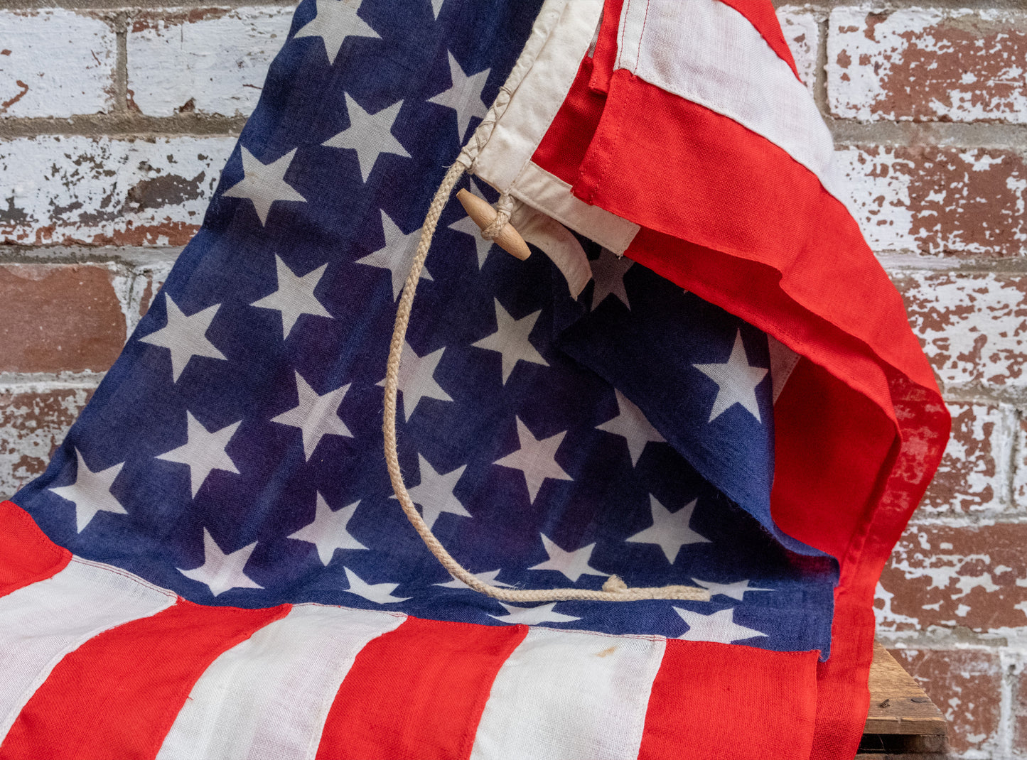 Vintage Woven American Flag