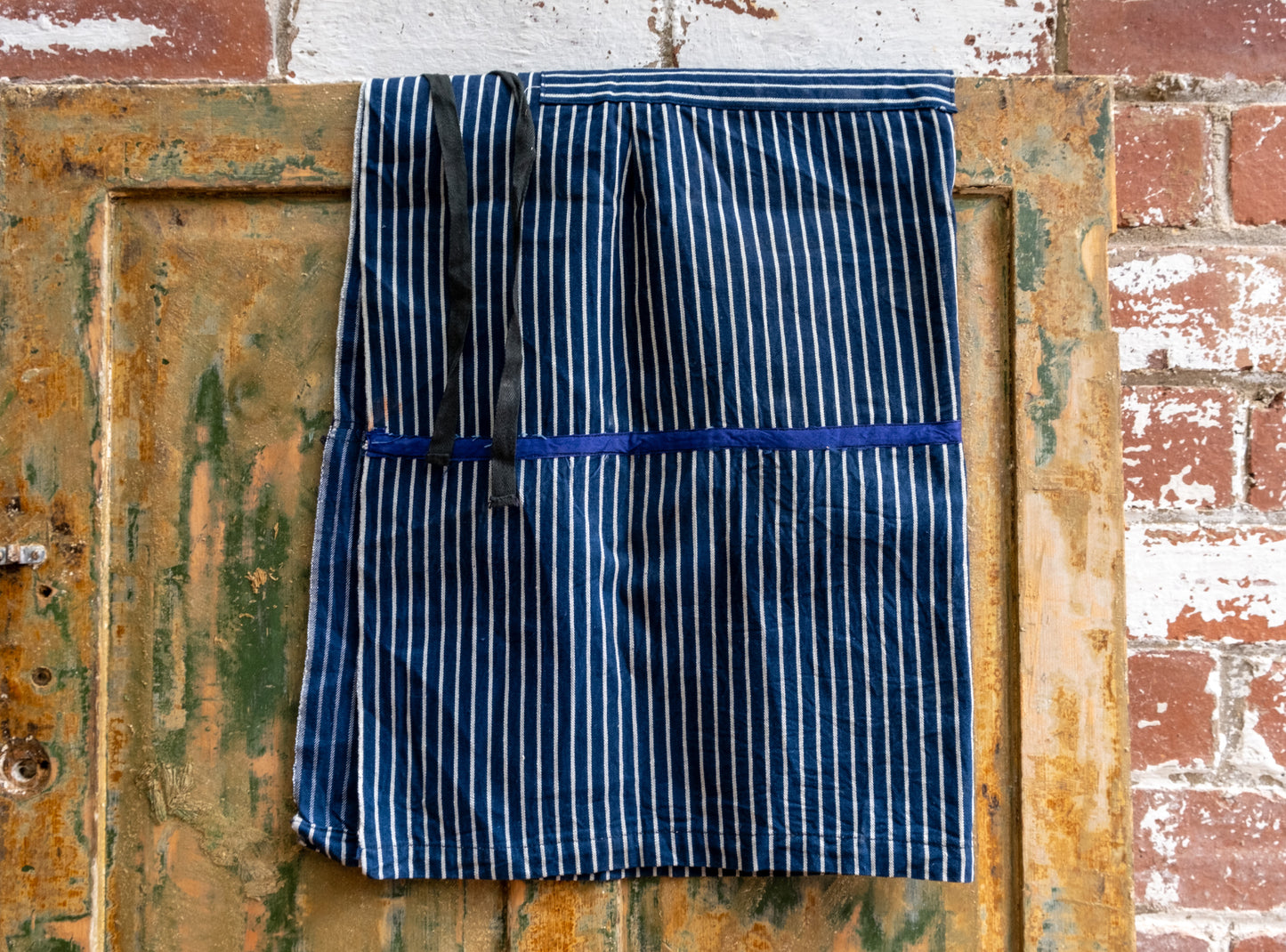 Vintage Pinstripe Waist Apron