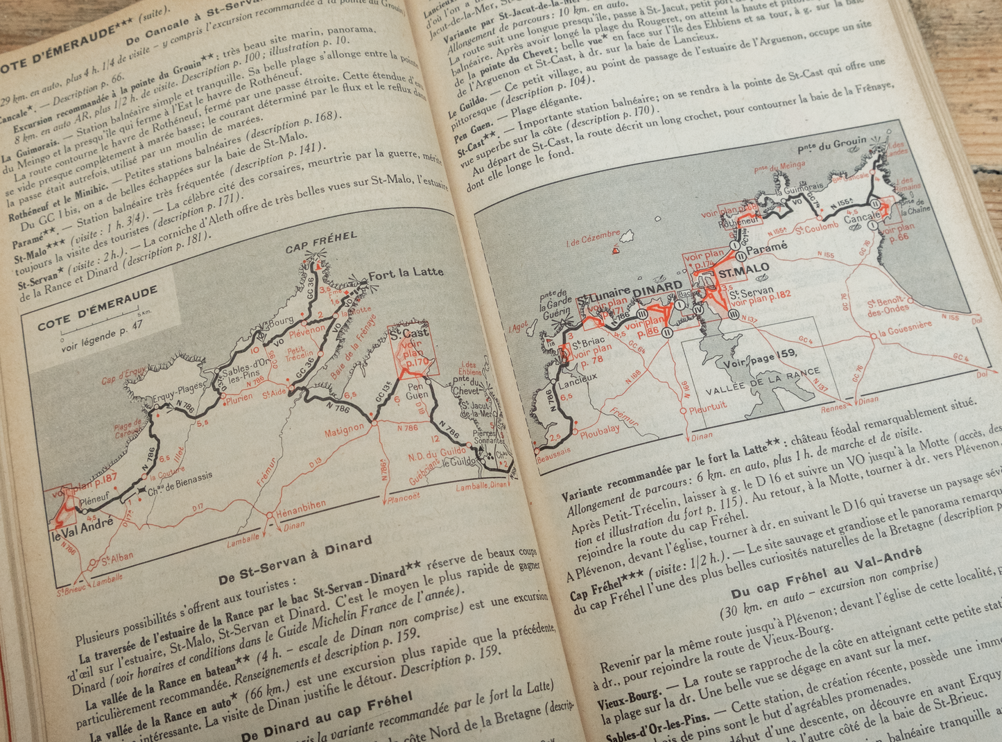 Vintage Michelin Guide of Bretagne