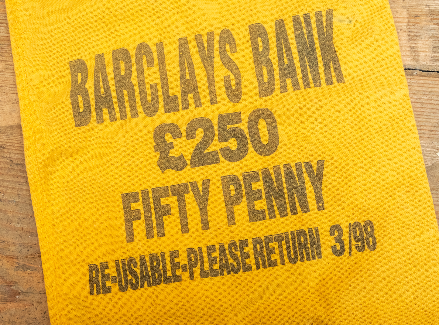 Vintage Cash Banking Bag