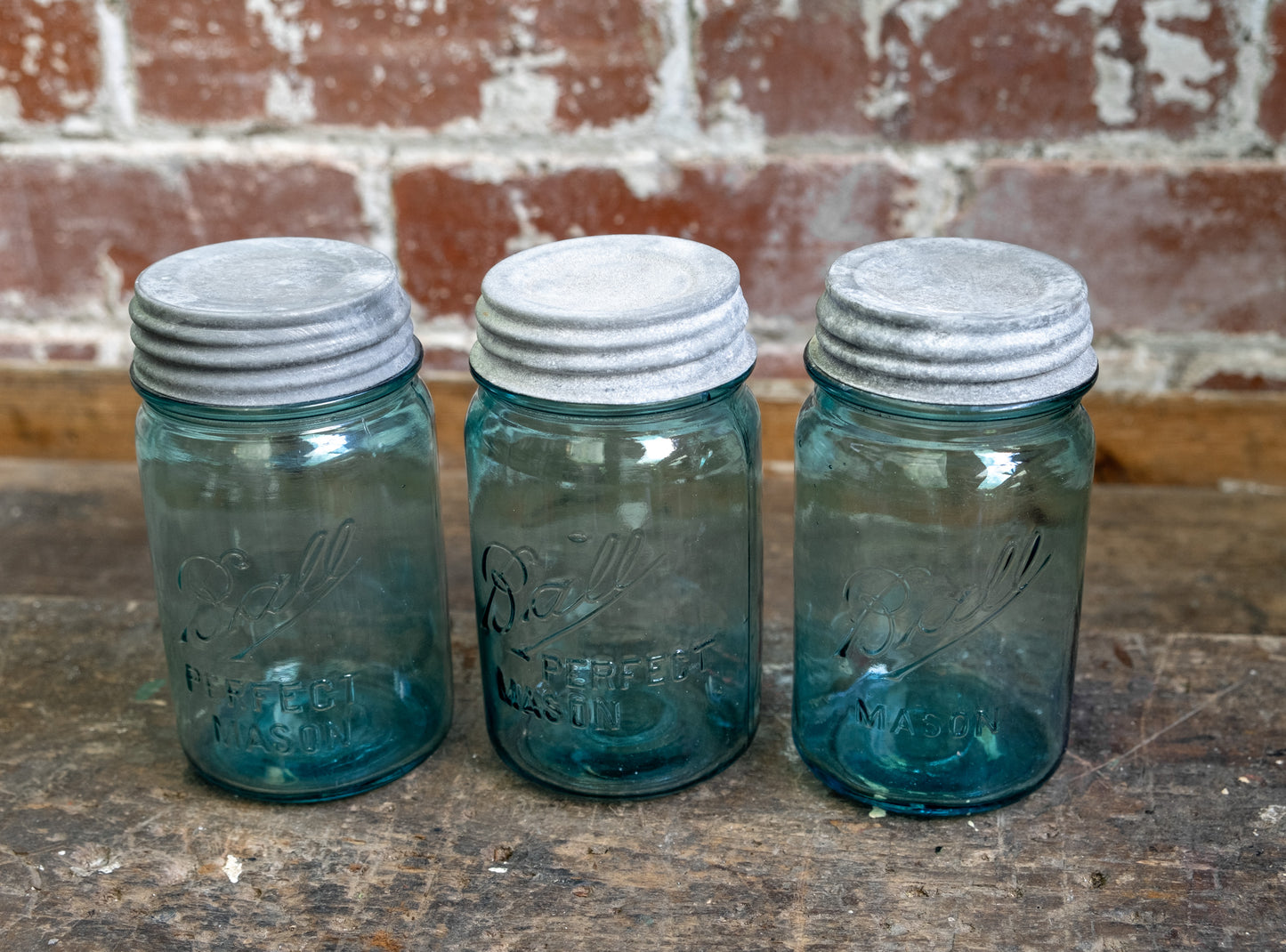 Set of 3 Vintage Ball Jars