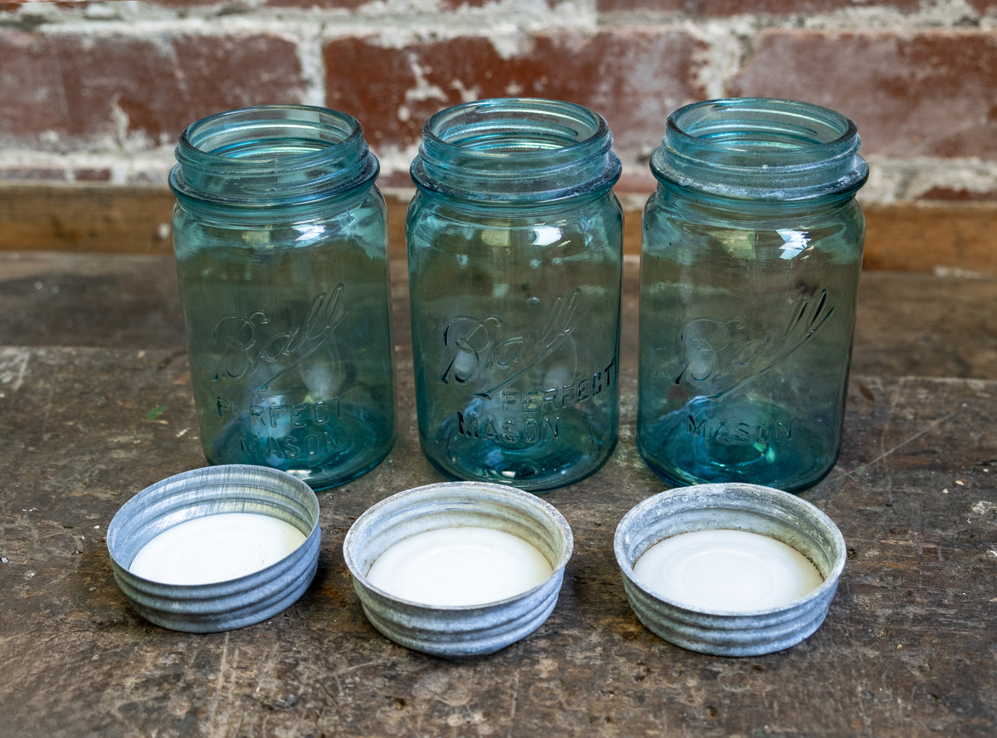 Set of 3 Vintage Ball Jars