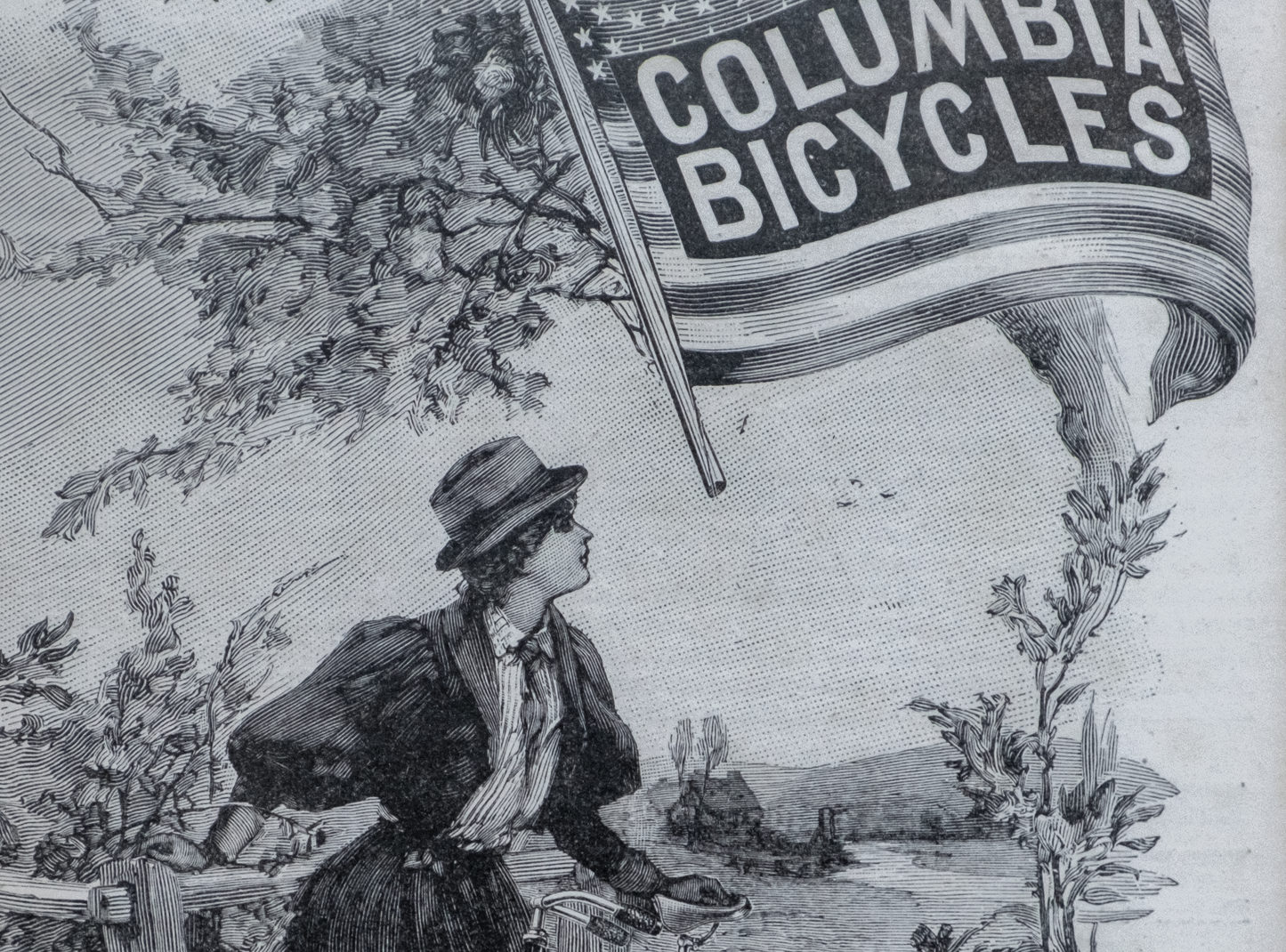 Vintage Framed Columbia Bicycles Print