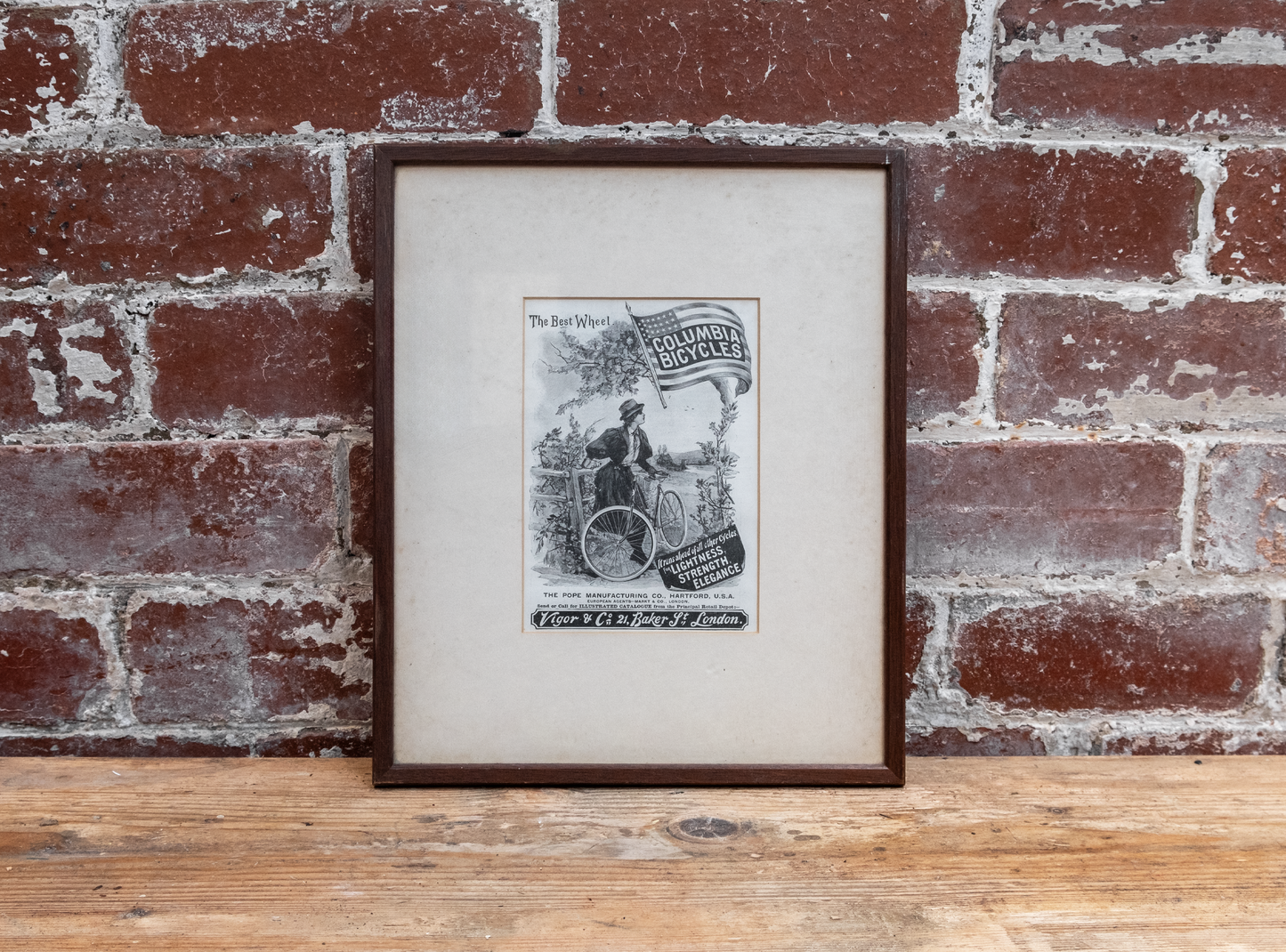 Vintage Framed Columbia Bicycles Print