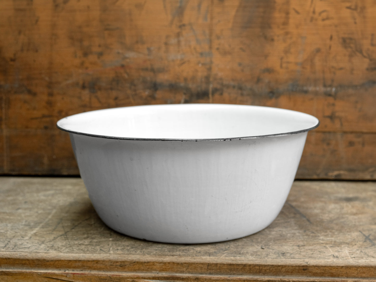 Black Rimmed Enamel Bowl - Extra Large