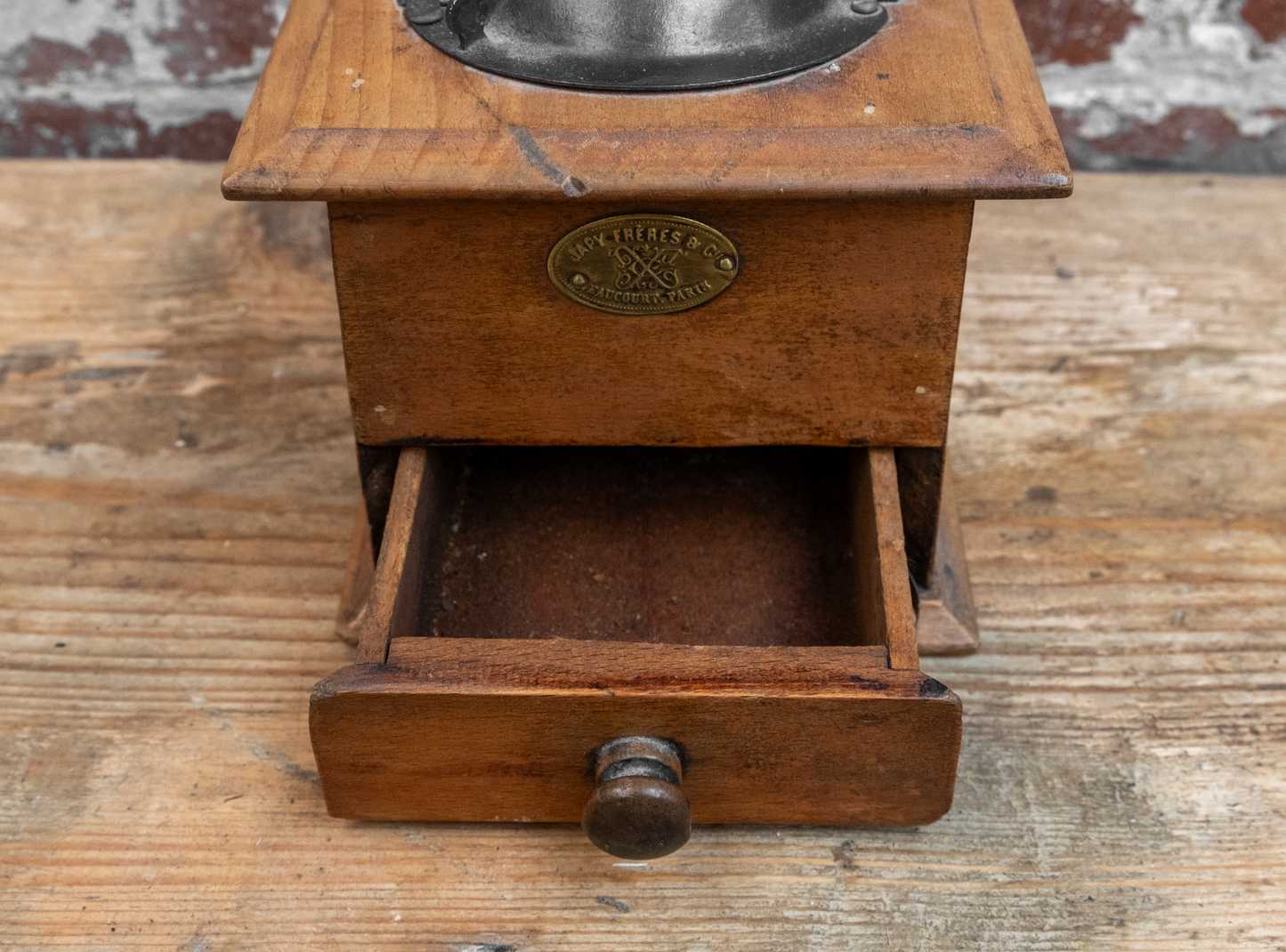 Vintage Wooden Coffee Grinder