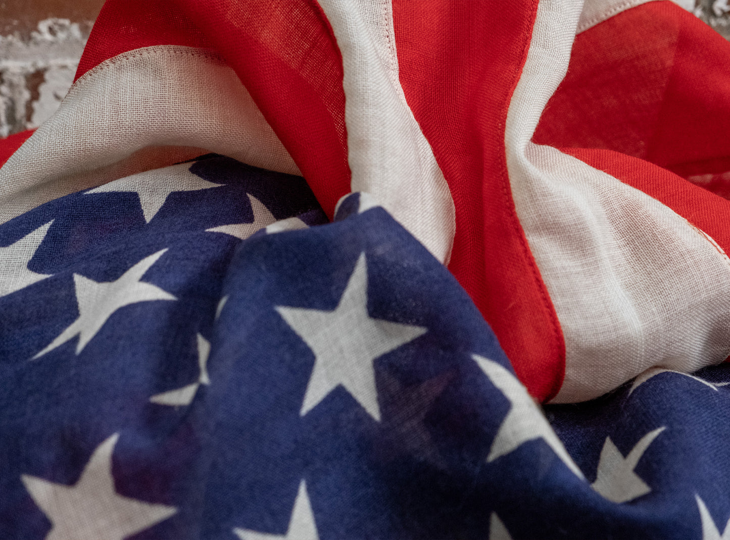 Vintage Woven American Flag