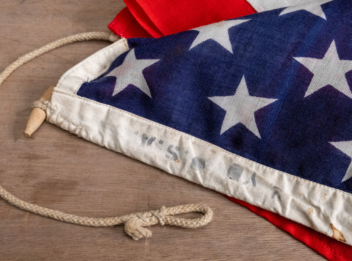 Vintage Woven American Flag