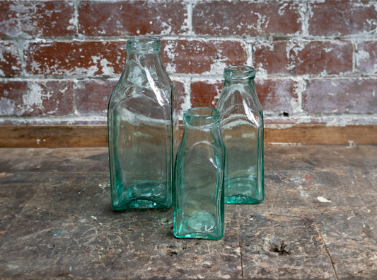 Square Glass Milk Bottles