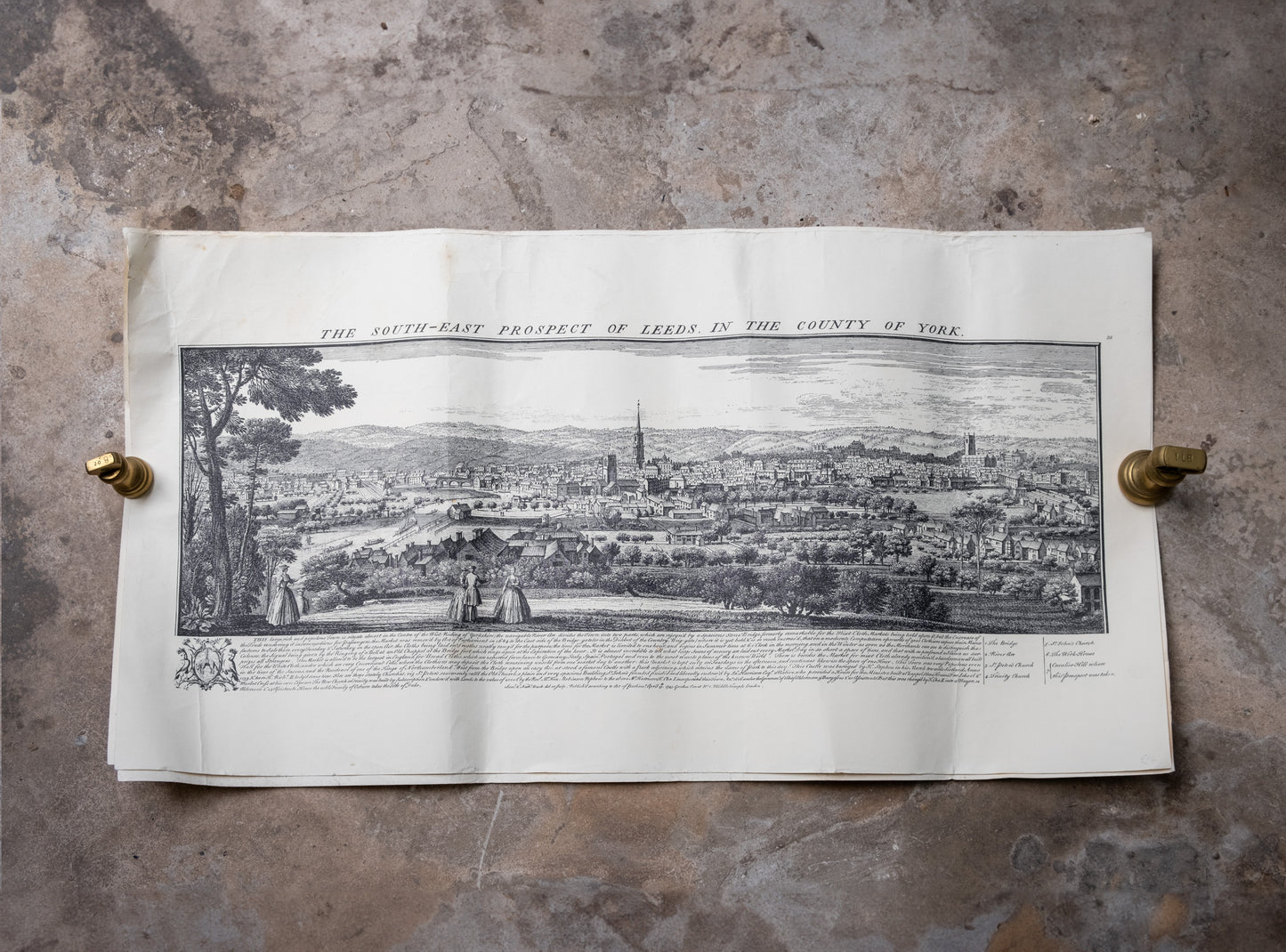 Vintage City View Etchings
