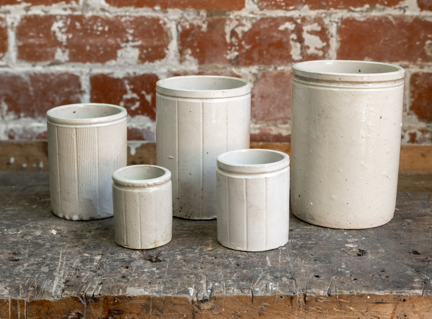 Victorian Stoneware Preserve Jars