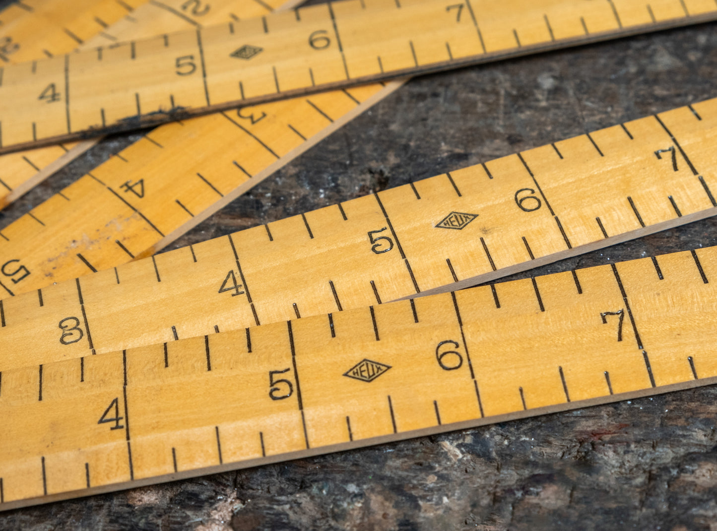 Vintage Wooden Helix Ruler