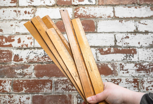 Long Wooden Rulers in Inches