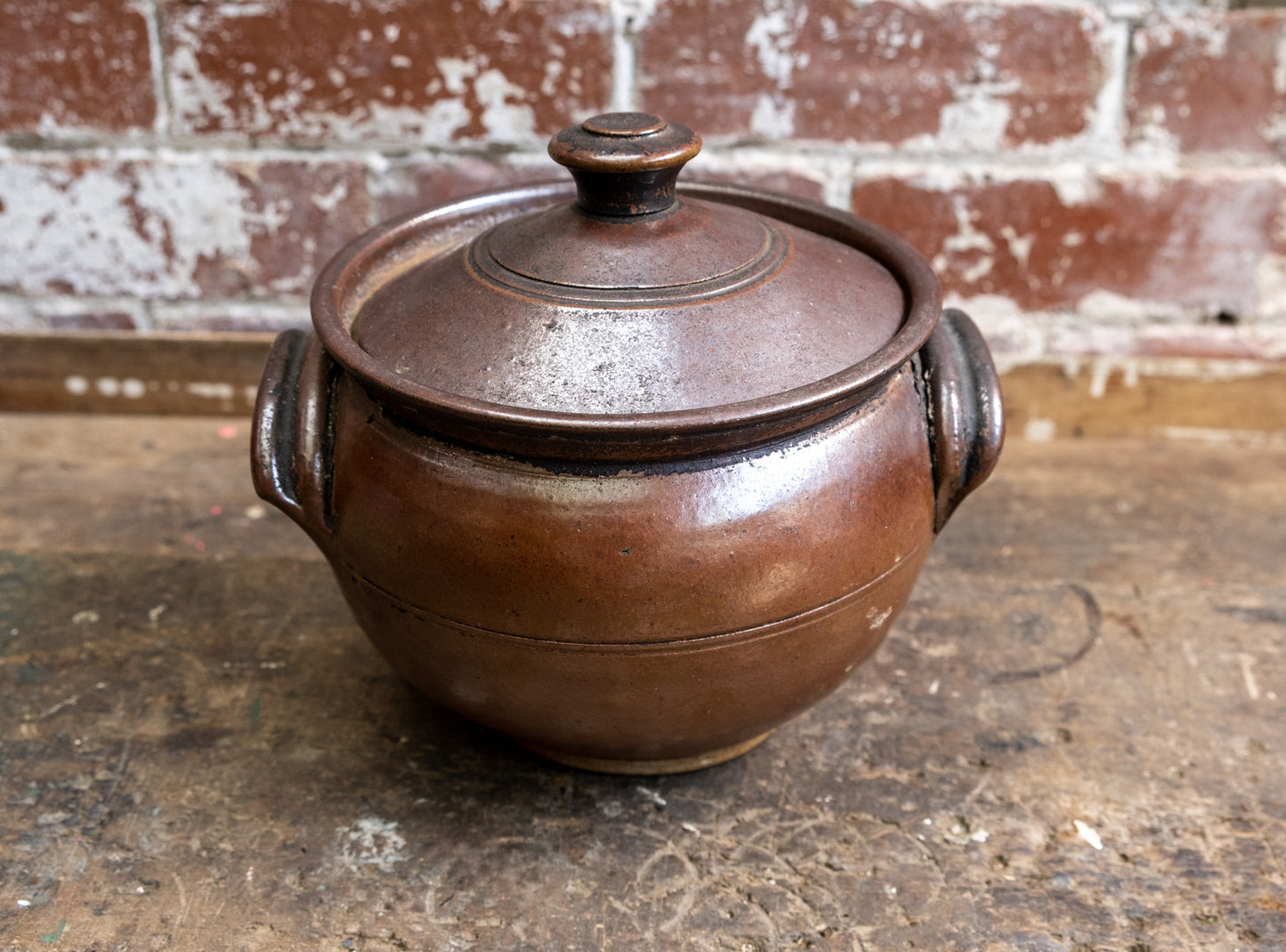 Lidded Stoneware Pot