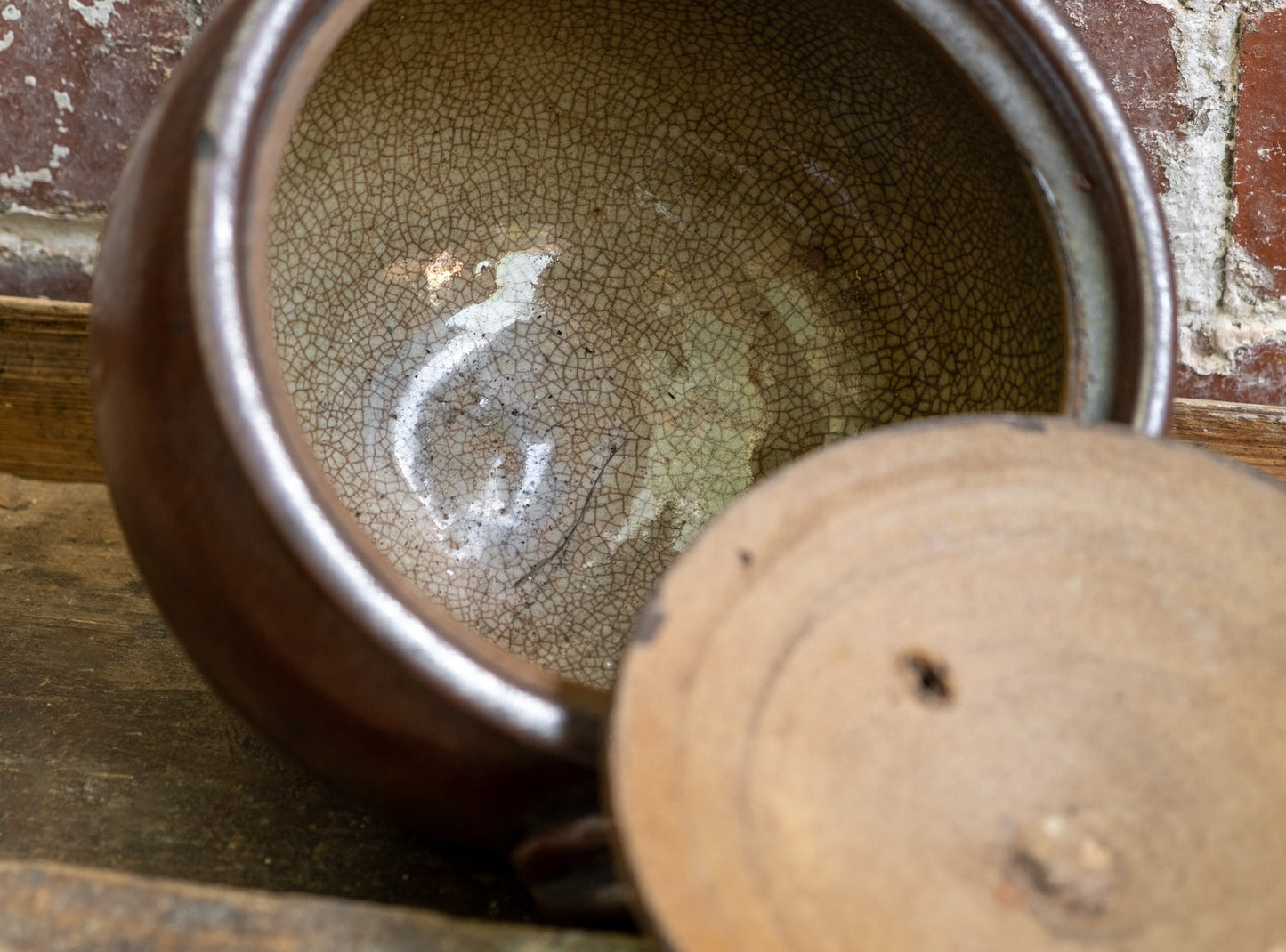 Lidded Stoneware Pot