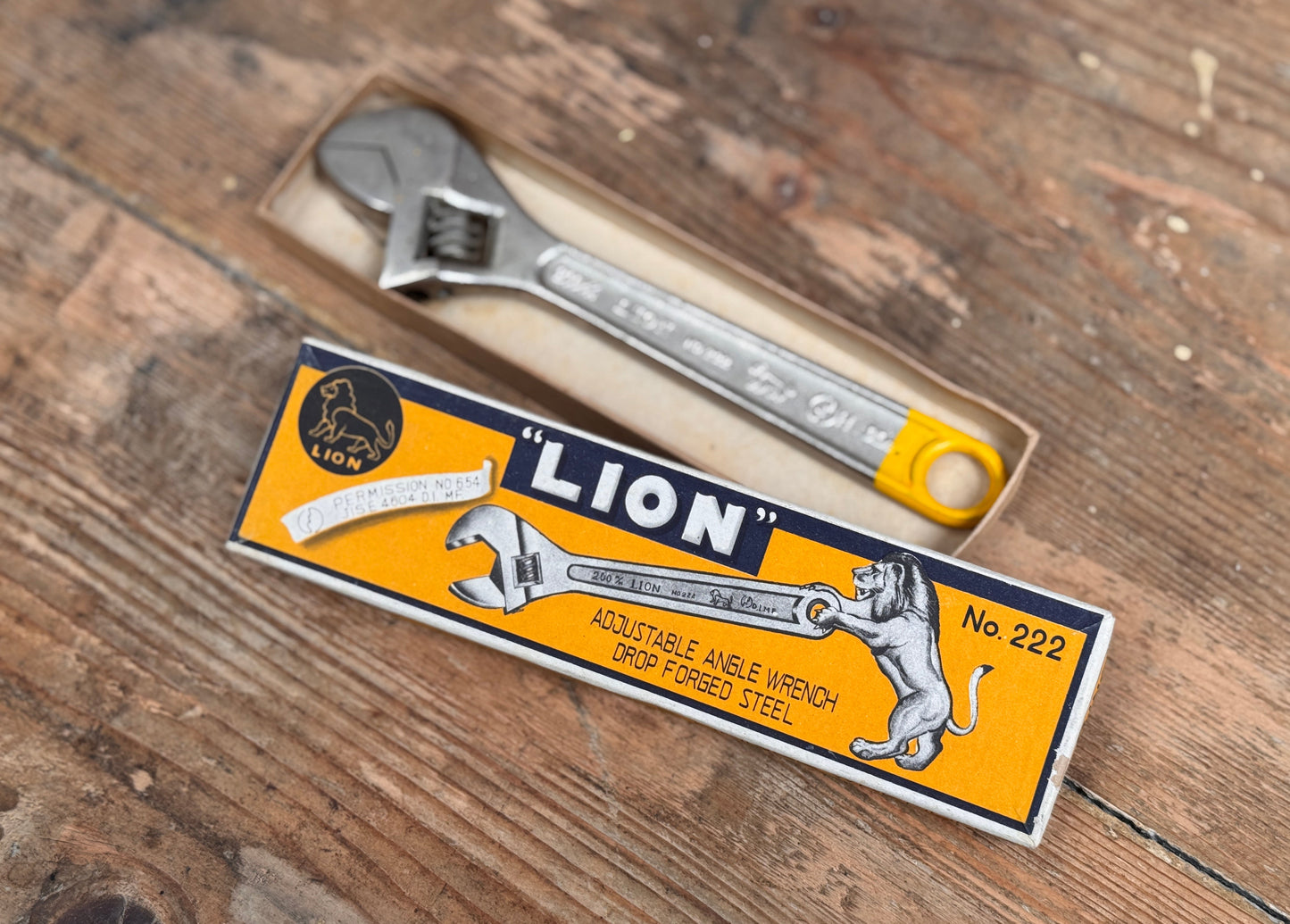 Adjustable "Lion" Wrench Boxed