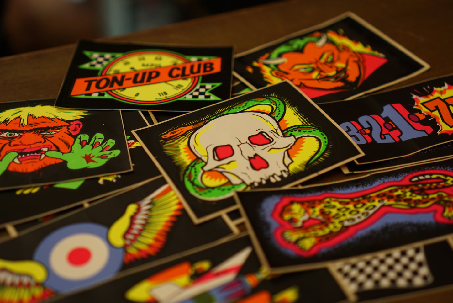 1960's Neon Stickers