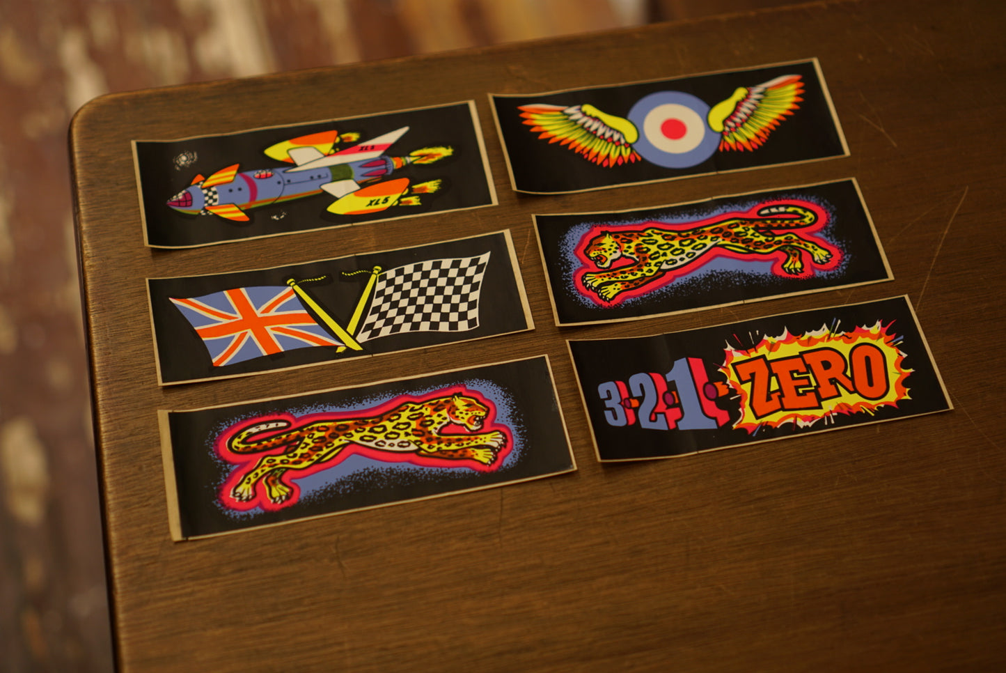 1960's Neon Stickers