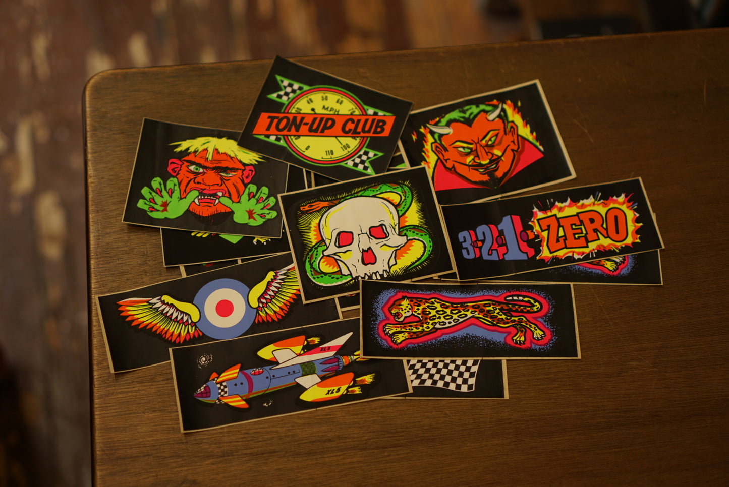 1960's Neon Stickers