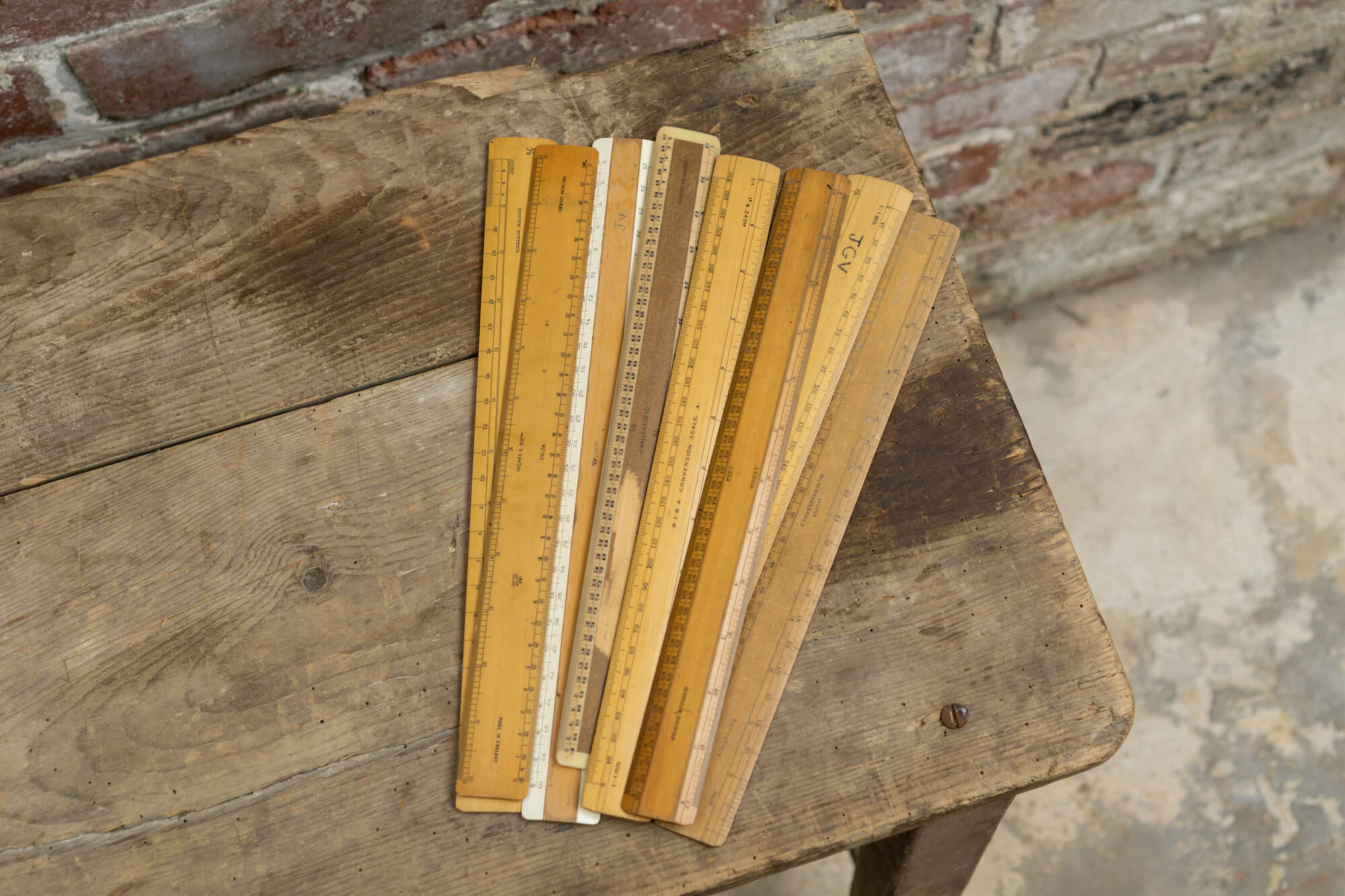 Vintage Wood Engineering Precision Scale Rulers – Goods In