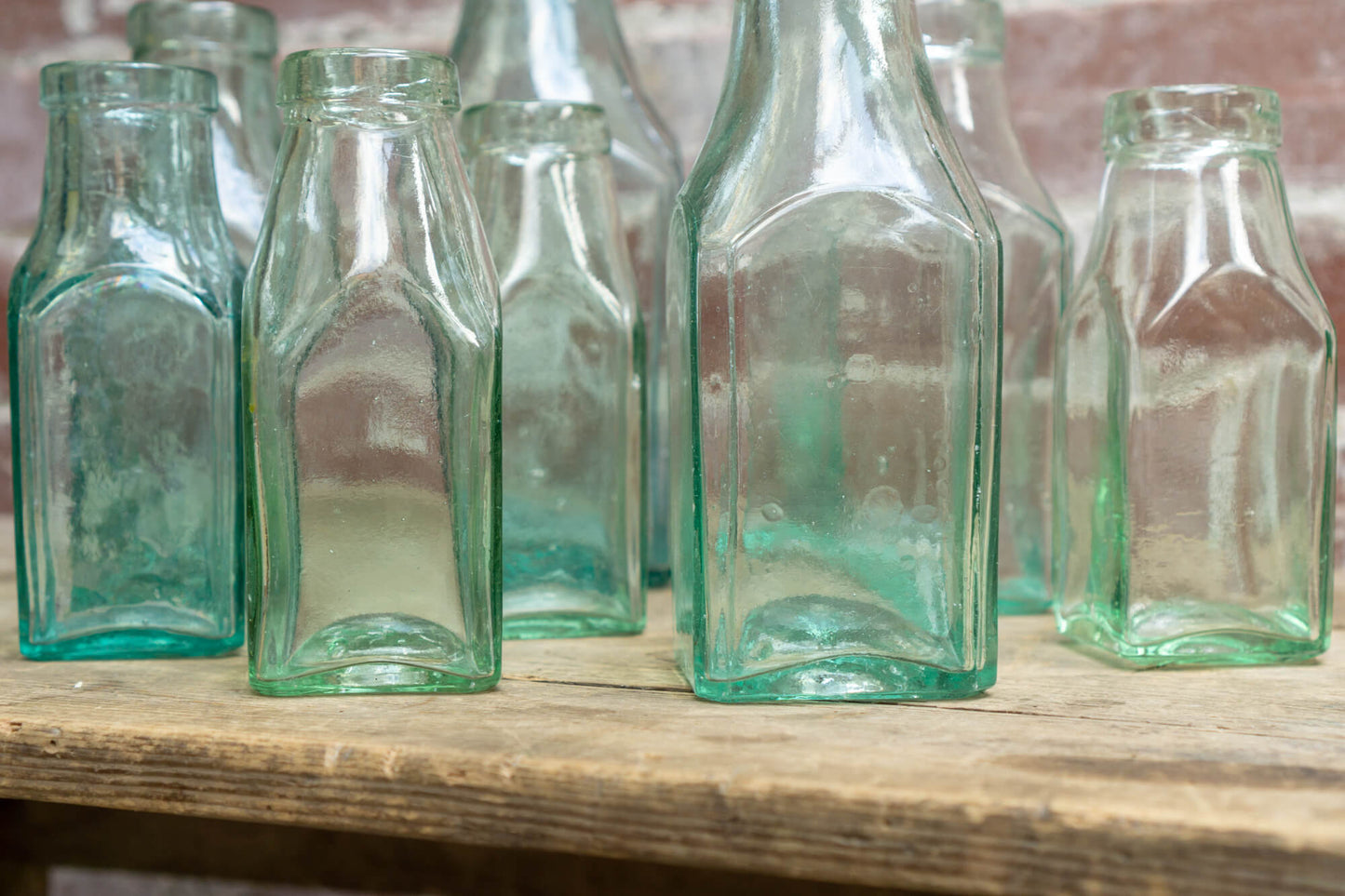 Square Glass Milk Bottles