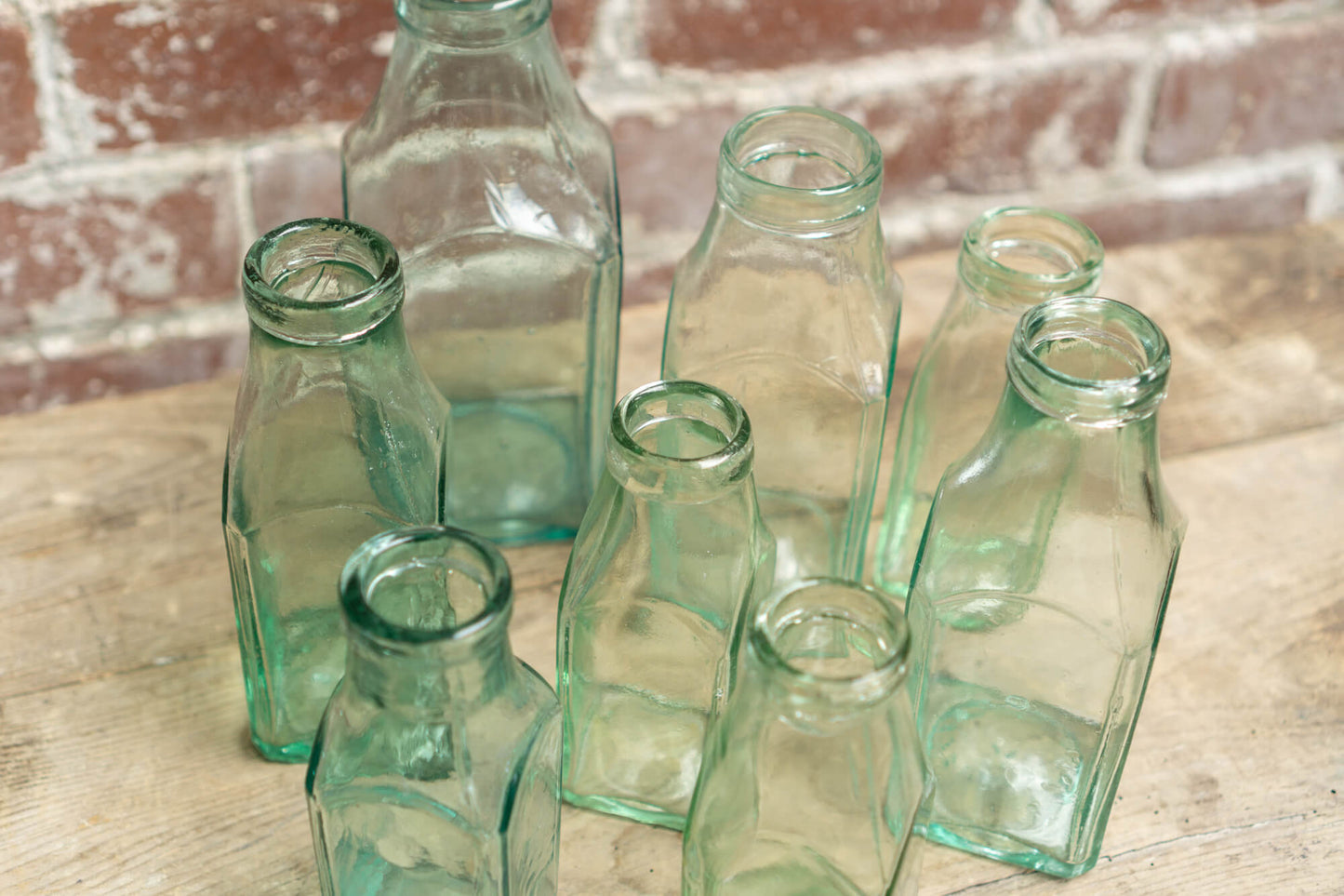 Square Glass Milk Bottles