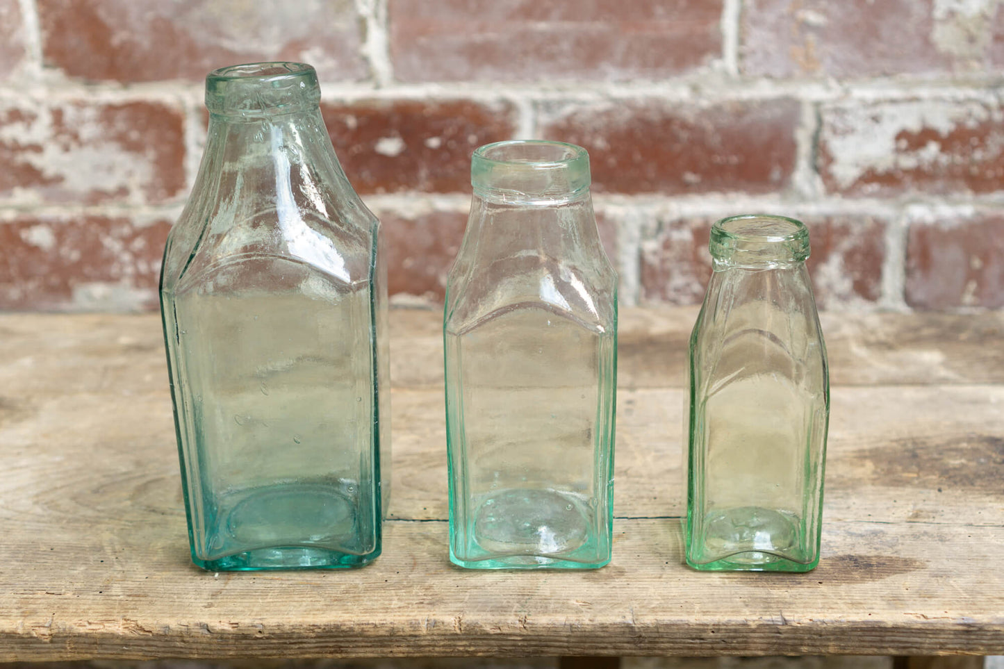 Square Glass Milk Bottles