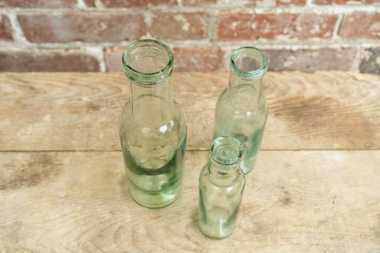 Tall Necked Glass Pickle Bottle