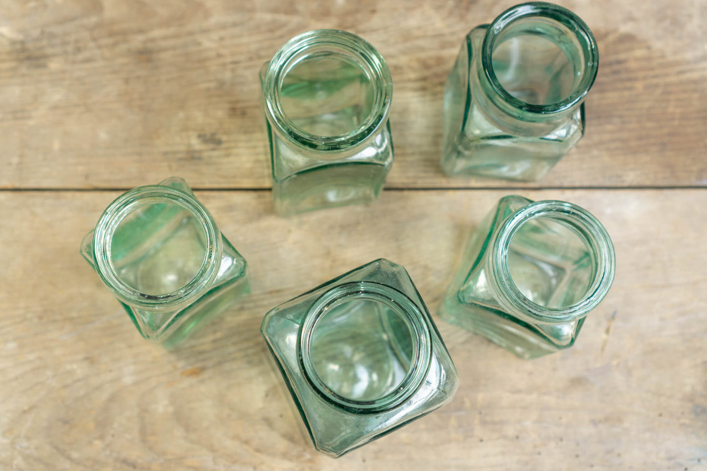 Square Victorian Preserve Jars