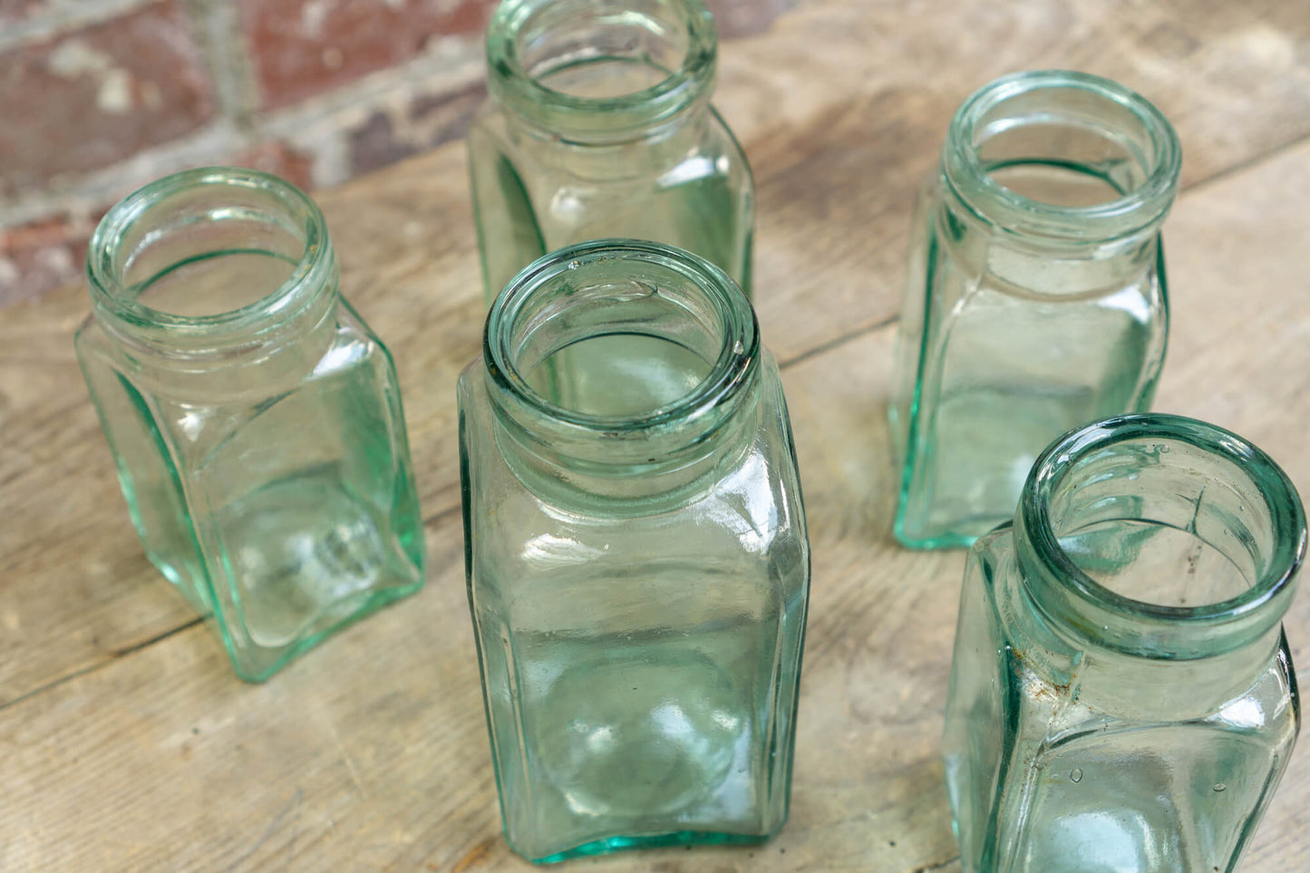 Square Victorian Preserve Jars