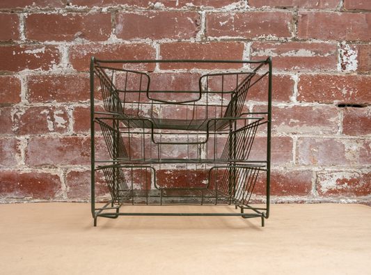 Green Metal Filing Basket