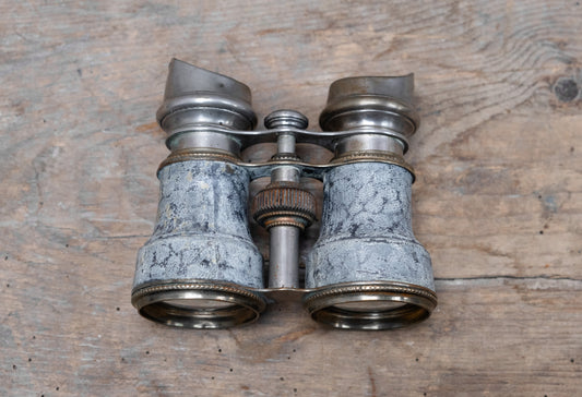 Antique Metal Binoculars - Silver