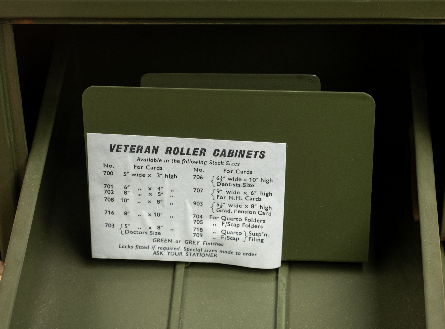 Veterans Filing Boxes