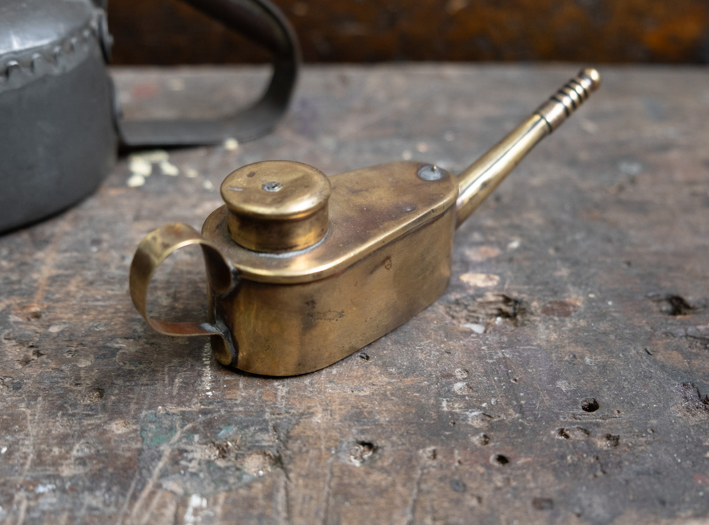 Antique Brass Oil Jug