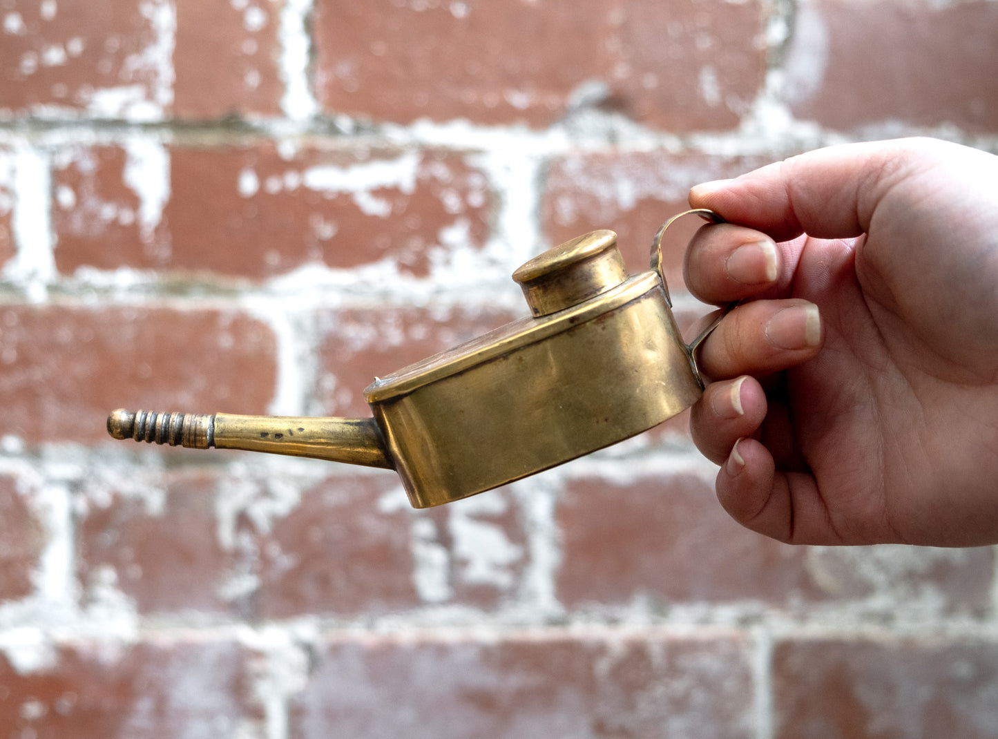 Antique Brass Oil Jug