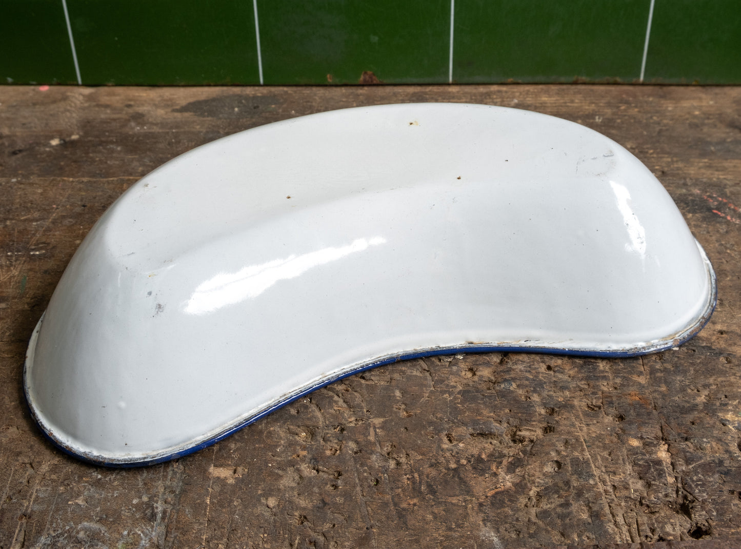 Kidney Shaped Enamelware Bowl