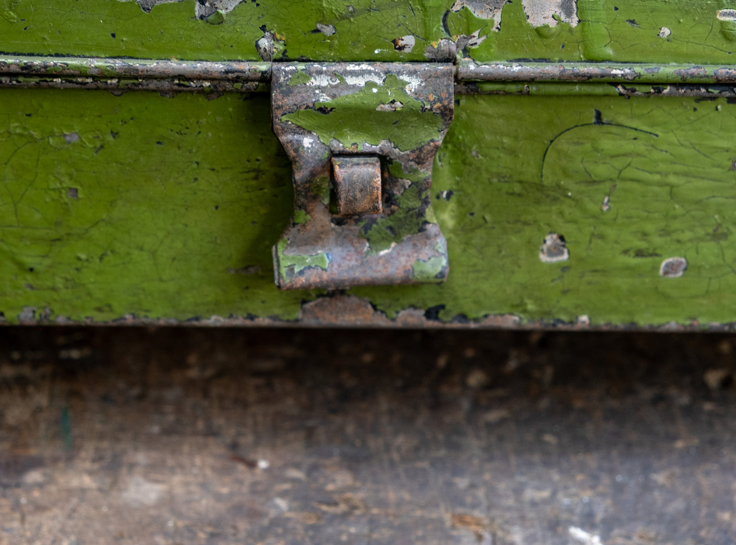 Green Metal Box with Loop Handle