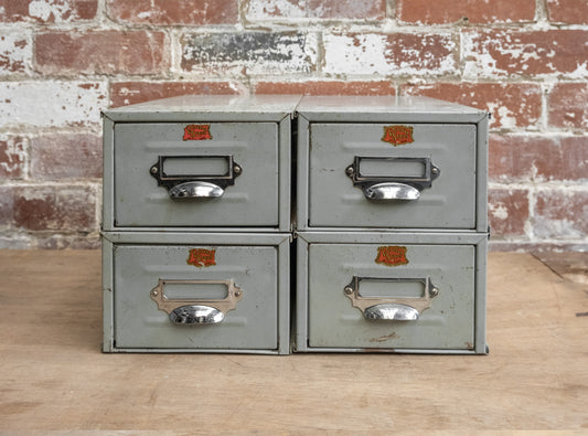 Grey Industrial Filing Drawers