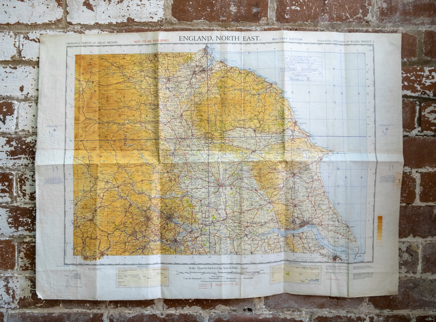 Military Ordinance Survey Map - England, N.E.