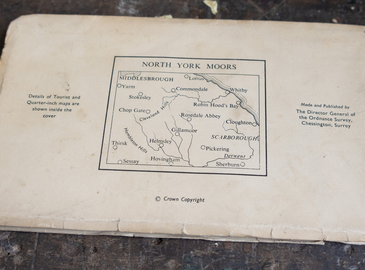 Folding North York Moors Map