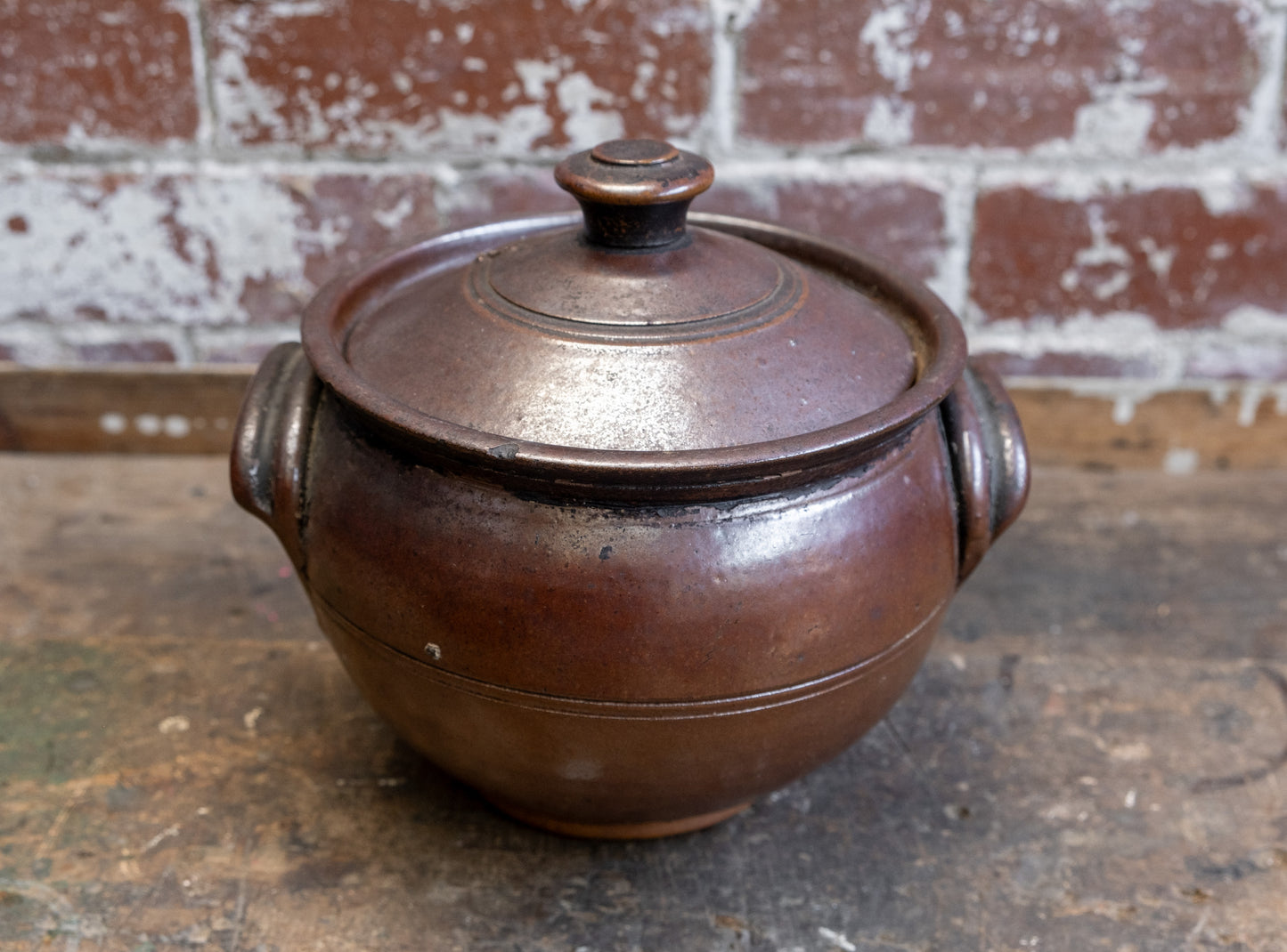 Lidded Stoneware Pot